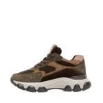 Sneakers Hyperactive In Camoscio E Tessuto Verde