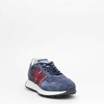 Sneakers Hogan H601 In Camoscio Blu E Bordeaux