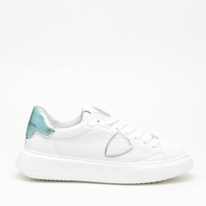 Sneakers Philippe Model Temple In Pelle Bianco