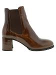 ROBERTO DEL CARLO 11412 DARK BROWN PATENT LEATHER HOLLY BOOTS