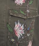 Hand-painted jacket with embroidery 