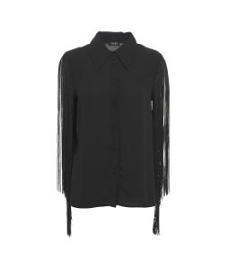 Shirt with fringed details 