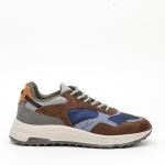 Sneakers Hogan H563 In Camoscio E Tessuto Marrone