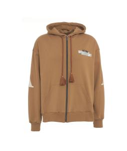 Hoodie with zip and print 