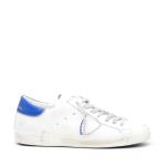 Sneakers Philippe Model Prlu In Pelle Bianco E Bluette