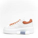 Sneakers Hogan H Stripes In Pelle Bianco E Cuoio