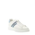 Sneakers Rebel Pelle Bianco Spoiler Azzurro