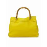 ZANELLATO 068010-0950000-Z1025 YELLOW POSTINA DAILY S  BAMBOO LEATHER HANDBAG