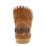 Stivaletto eskimo 18 cuoio con logo glitter 