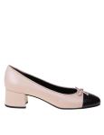 Tory burch pump cap-toe in leather with bow