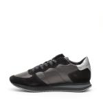 Sneakers Philippe Model Tzld In Camoscio E Pelle Nero