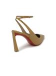 CHRISTIAN LOUBOUTIN 1240673 Y400 BEIGE LEATHER CONDORA STRAP 85 PUMPS