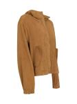 NINETTE 1531 CAMEL SUEDE LEATHER JACKET