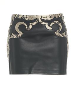 Faux leather mini skirt