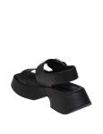 Vic matie' travel sandal in black leather