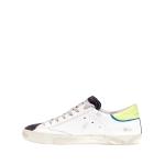 Sneakers Paris Pelle Bianco Fluo Grigio