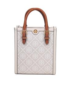 Tory burch minishopping in ivory color monogram fabric