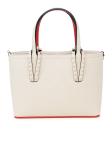 CHRISTIAN LOUBOUTIN 1235336 W514 LECHE LEATHER CABATA E/W MINI CALF PARIS LOUBINTHESKY PRINT HANDBAG