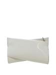 CHRISTIAN LOUBOUTIN 1235043 W222 WHITE PATENT LEATHER LOUBITWIST CLUTCH BAG