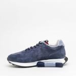 Sneakers Hogan H601 In Camoscio Blu E Bordeaux