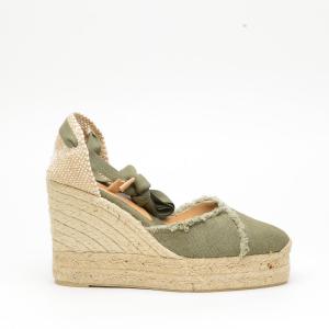 Espadrillas Castaner Clarina In Tessuto Verde