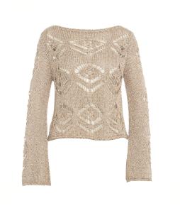 Perforated pattern sweater