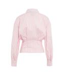 Blouse with contrasting stripes