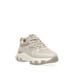 Sneakers Hyperactive In Pelle E Tessuto Beige