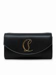 CHRISTIAN LOUBOUTIN 1235118 CM6S BLACK LEATHER LOUBI54 WALLET ON A CHAIN