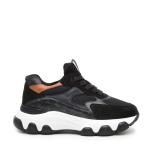 Sneakers Hogan Hyperactive In Camoscio E Tessuto Nero