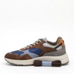 Sneakers Hogan H563 In Camoscio E Tessuto Marrone