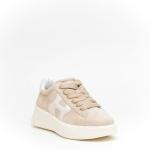 Sneakers Hogan Rebel In Pelle Scamosciata Beige