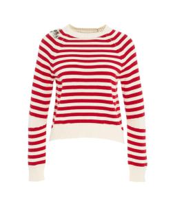 Knitted sweater with stripes 