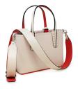 CHRISTIAN LOUBOUTIN 1235336 W514 LECHE LEATHER CABATA E/W MINI CALF PARIS LOUBINTHESKY PRINT HANDBAG