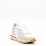 Sneakers Philippe Model Tkld In Camoscio Beige E Tessuto Bianco