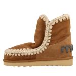 Stivaletto eskimo 18 cuoio con logo glitter 