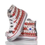 Converse Chuck Taylor Hi White, Red