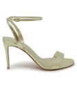 CHRISTIAN LOUBOUTIN 1240041 G306 GOLD LAMINATED LEATHER LOUBIGIRL 85 SANDALS