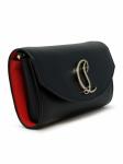 CHRISTIAN LOUBOUTIN 1235118 CM6S BLACK LEATHER LOUBI54 WALLET ON A CHAIN