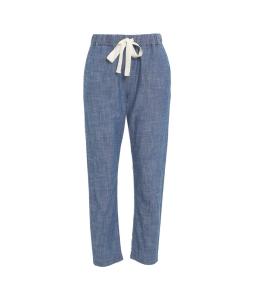 Denim pants with drawstring