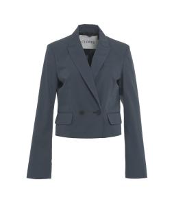 Cropped single-breasted blazer 