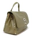 ZANELLATO 068010-0500000-Z0420 MILITARY GREEN  POSTINA DAILY GIORNO S LEATHER HANDBAG