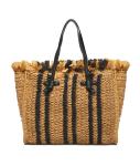 Raffia bag with fringes