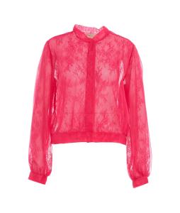 Organza blouse with lace