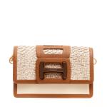 H Bag Raffia E Pelle Cuoio