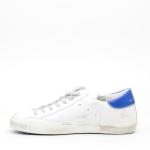 Sneakers Philippe Model Prlu In Pelle Bianco E Bluette