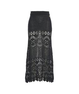 Longuette skirt in lace 