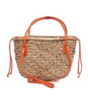 Raffia bucket bag "Cocoa"