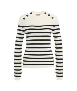 Knit sweater with stripes