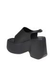 Vic matie' black leather thong sandals